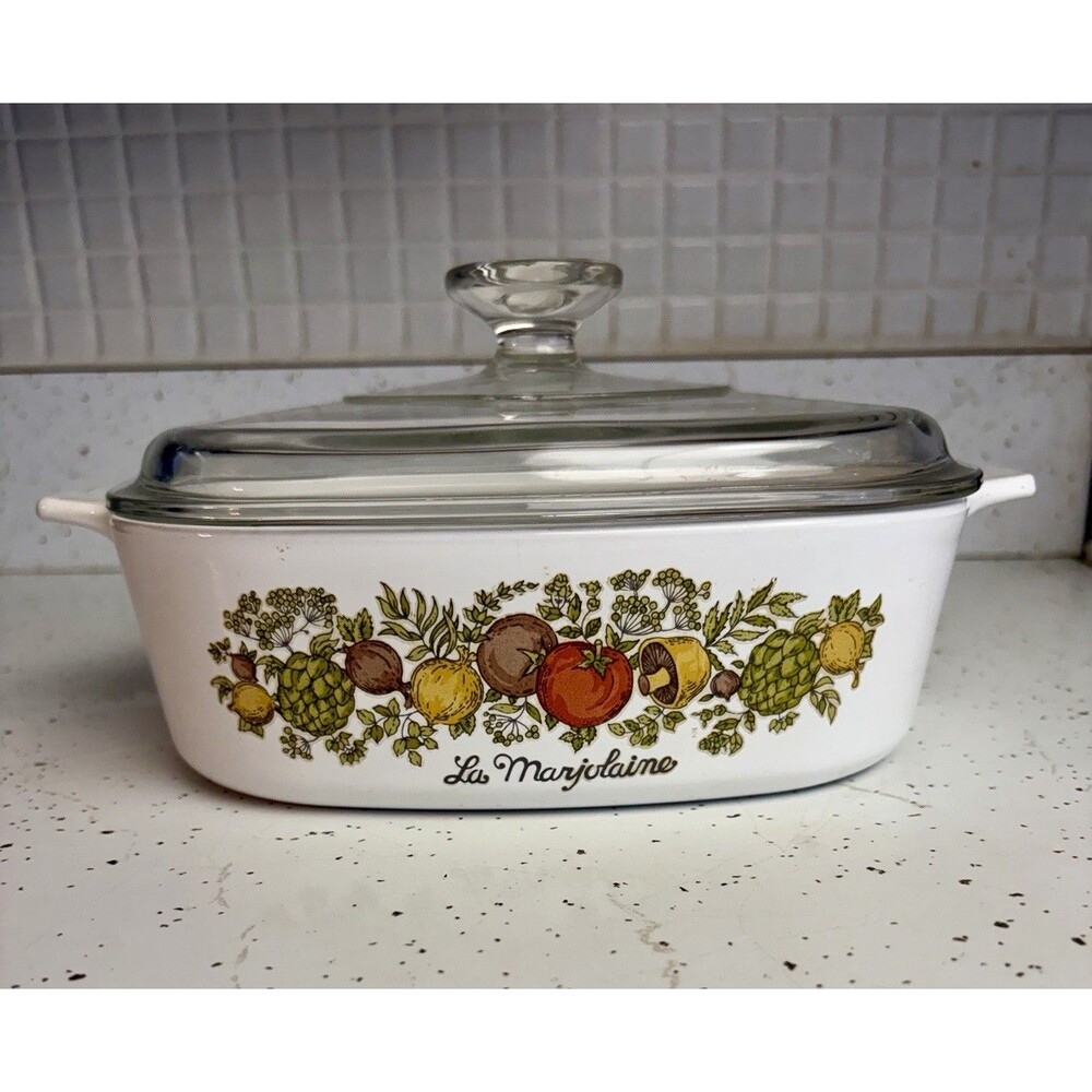 Vintage Corning Ware La Marjolaine Spice of Life AB  2 Qt Casserole Dish + Lid